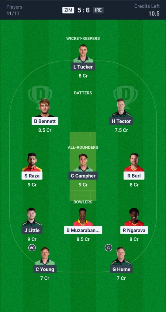 IRE vs ZIM 2nd T20I Dream11 Prediction, Head-to-Head, Playing XI & Match Details 2 Screenshot 20250223 042225 Dream11