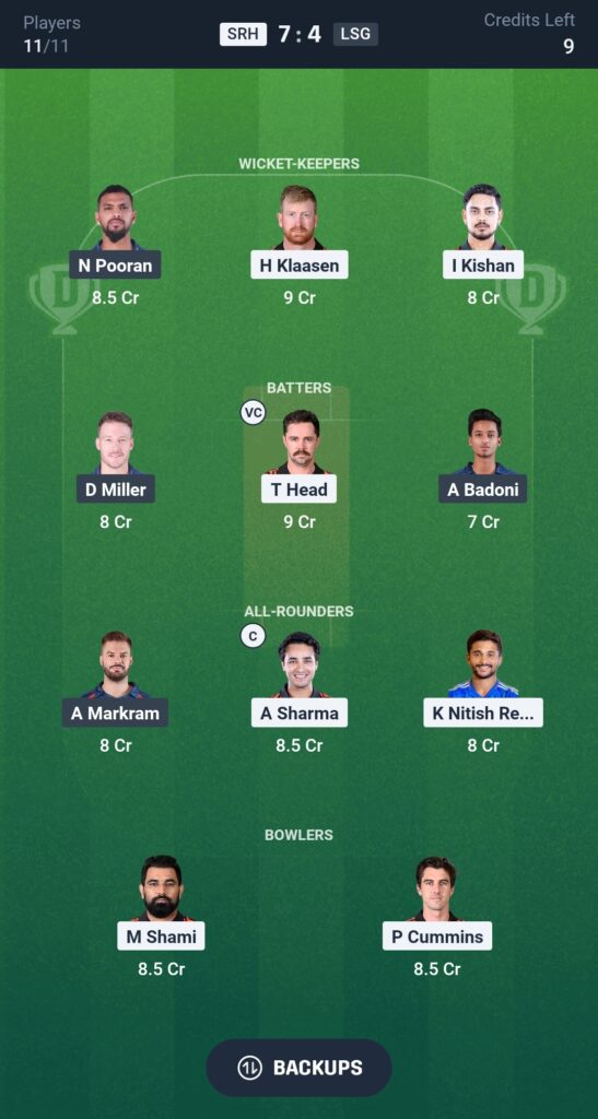 SRH vs LSG Dream11 Prediction, IPL 2025: Fantasy Tips, Playing 11, Head-to-Head & Match Details 6 SRH vs LSG