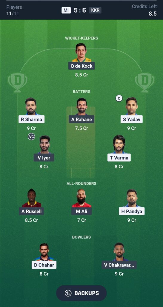 MI vs KKR Dream11 Prediction, IPL 2025 – Fantasy Cricket Tips, Playing 11 & Head-to-Head Stats 4 MI vs KKR