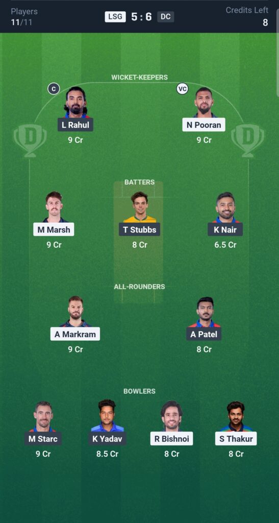 DC vs LSG Dream11 Prediction - TATA IPL 2025 3 Dc vs lsg