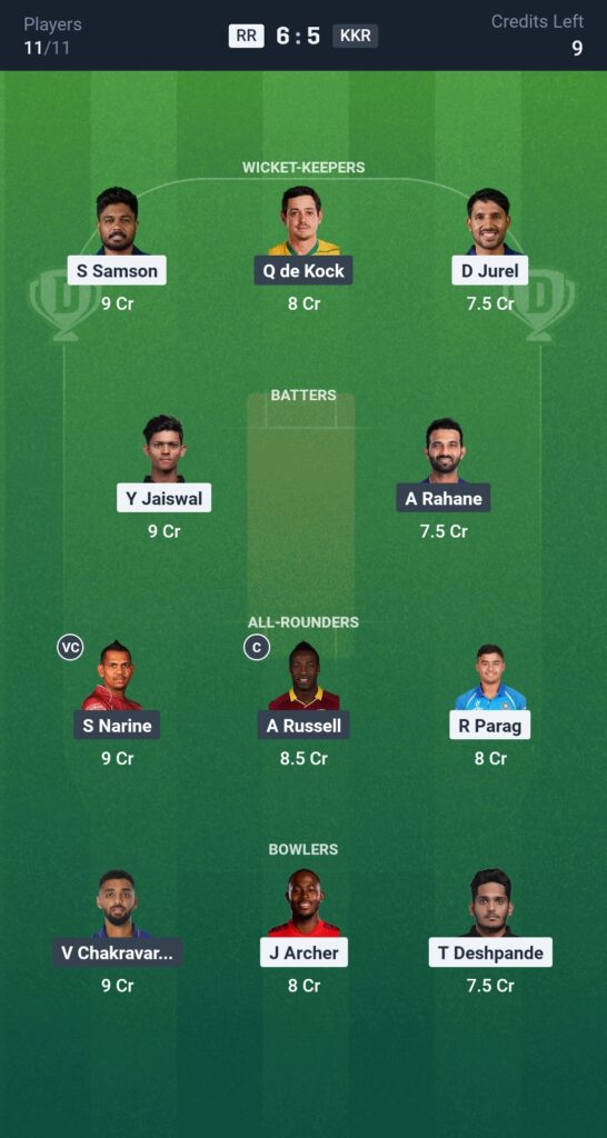 KKR vs RR Dream11 Prediction, IPL 2025: Fantasy Tips, Playing 11, Head-to-Head & Match Details 3 KKR vs RR Dream11 Prediction