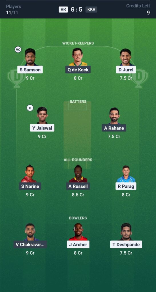 KKR vs RR Dream11 Prediction, IPL 2025: Fantasy Tips, Playing 11, Head-to-Head & Match Details 4 KKR vs RR Dream11 Prediction
