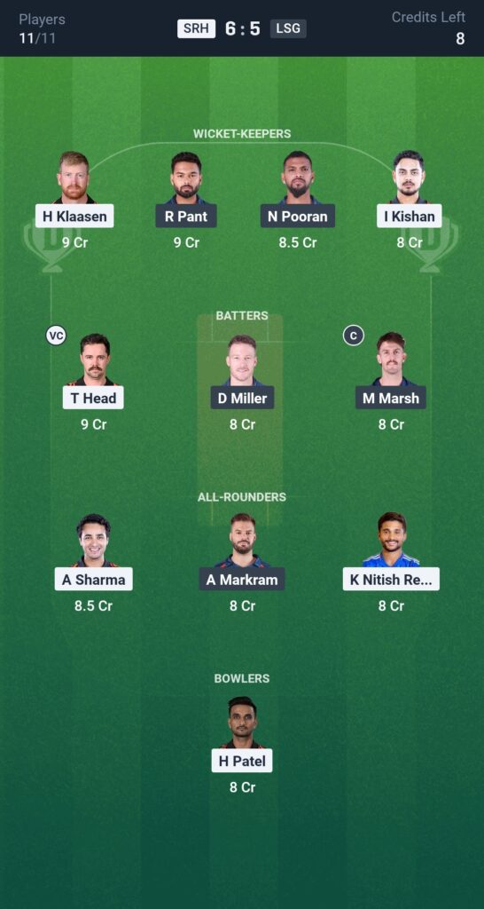 SRH vs LSG Dream11 Prediction, IPL 2025: Fantasy Tips, Playing 11, Head-to-Head & Match Details 4 SRH vs LSG