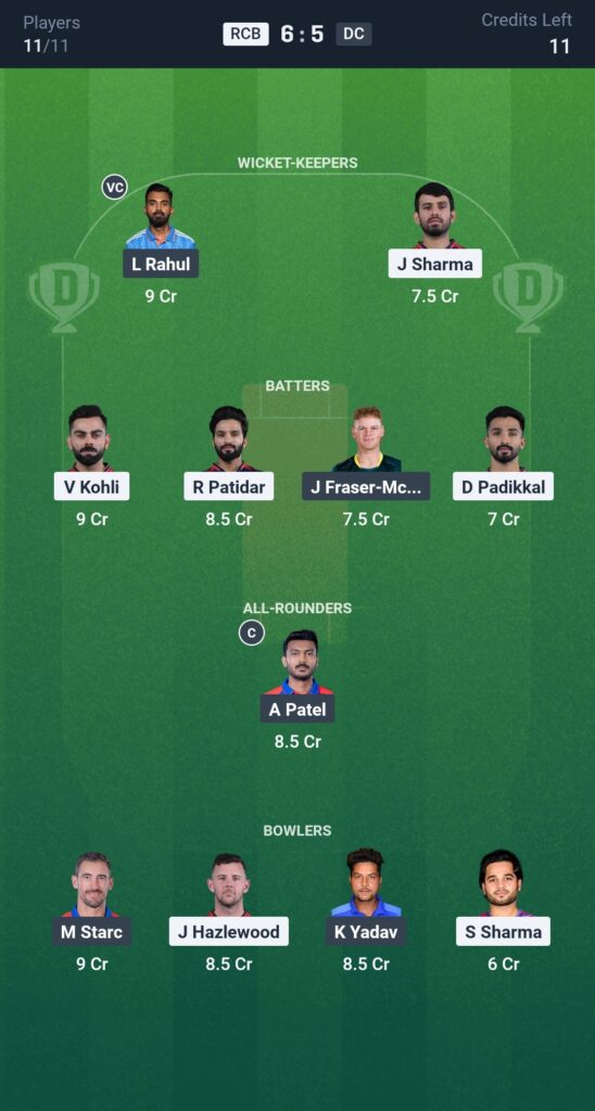 RCB vs DC Dream11 Prediction, IPL 2025 – Fantasy Cricket Tips, Squads & Match Preview 3 Rcb vs dc