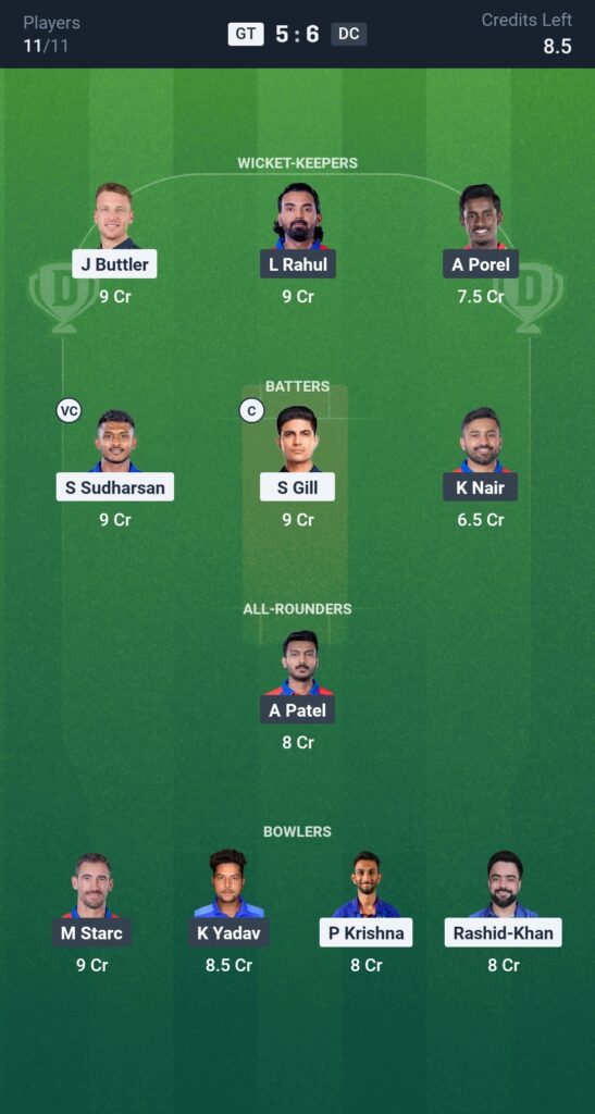 GT vs DC Dream11 Prediction, IPL 2025 – Fantasy Cricket Tips, Squads & Match Preview 3 Gt vs dc