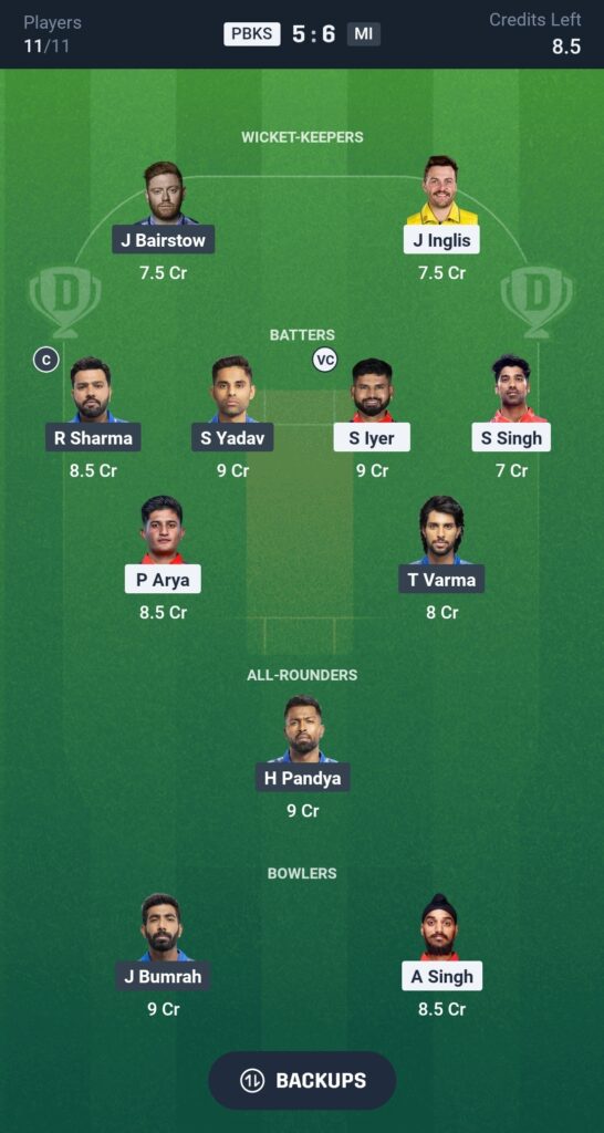 MI vs PBKS Dream11 Prediction: Match Preview, Updated Lineups, Head-to-Head, and Key Players for IPL 2025 Match 69 4 1000019515
